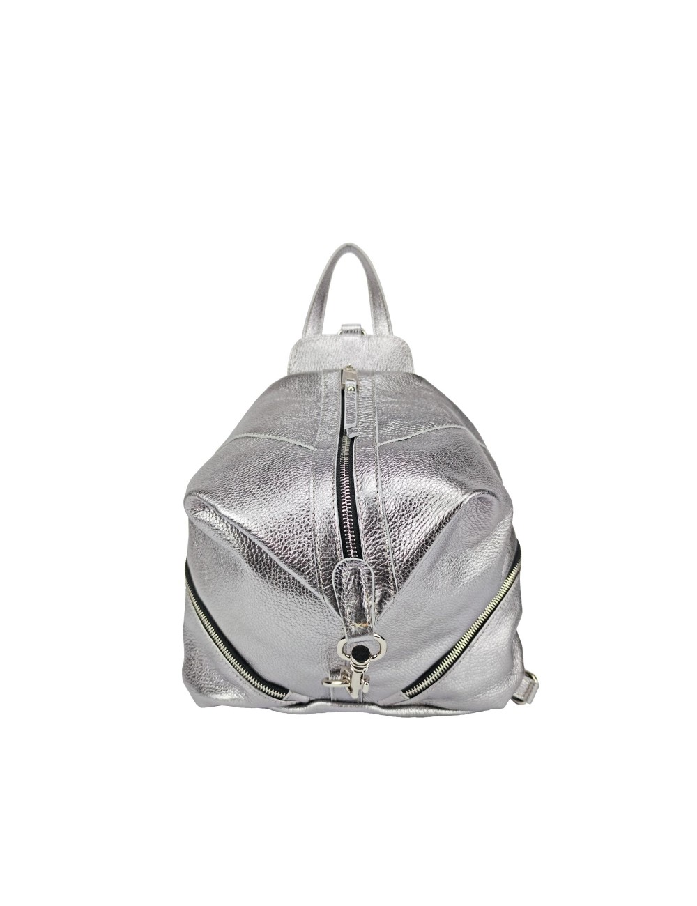 Backpack in Leather - Iron