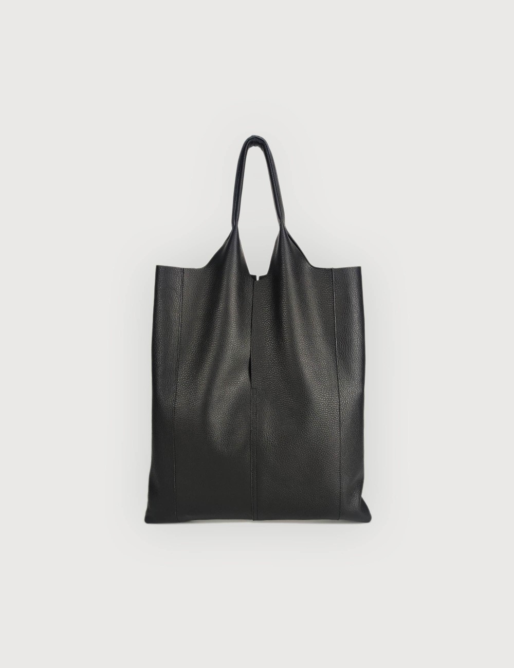 Envelope Shopping in Pelle Martellata - Nera