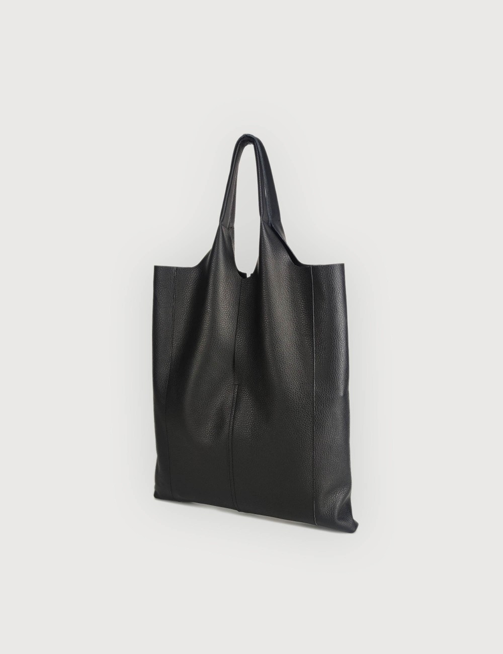 Envelope Shopping in Pelle Martellata - Nera