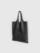 Envelope Shopping Bag in Leather - Black