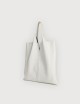 Envelope Shopping Bag in Leather - Off white