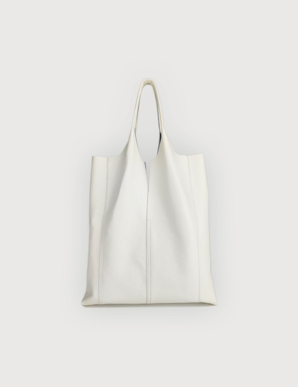 Envelope Shopping in Pelle Martellata - Off White