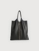 Envelope Gold Zip in Leather - Black