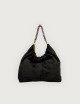 Borsa a Mano Grande Ewa Simbol in Suede - Nero