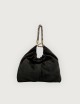 Borsa a Mano Grande Ewa Simbol in Suede - Nero