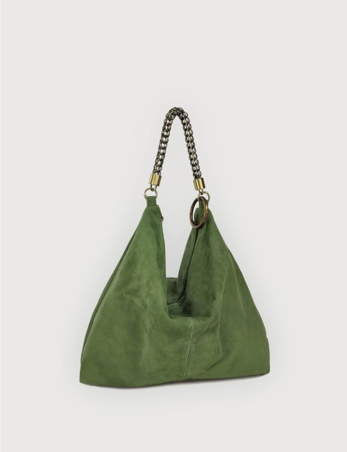 Ewa in Suede with Brushed Bronze Details - Mauve